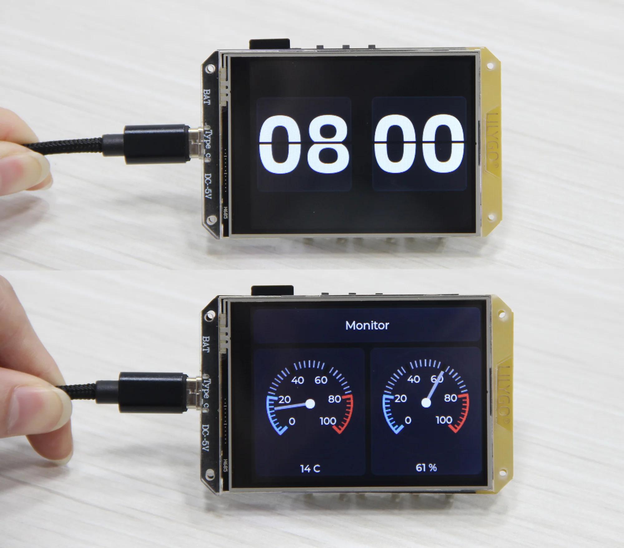 LILYGO® T-HMI ESP32-S3 Touch Display pouces ST7789, WIFI, Bluetooth ESP32-S3, Module Support TF Type
