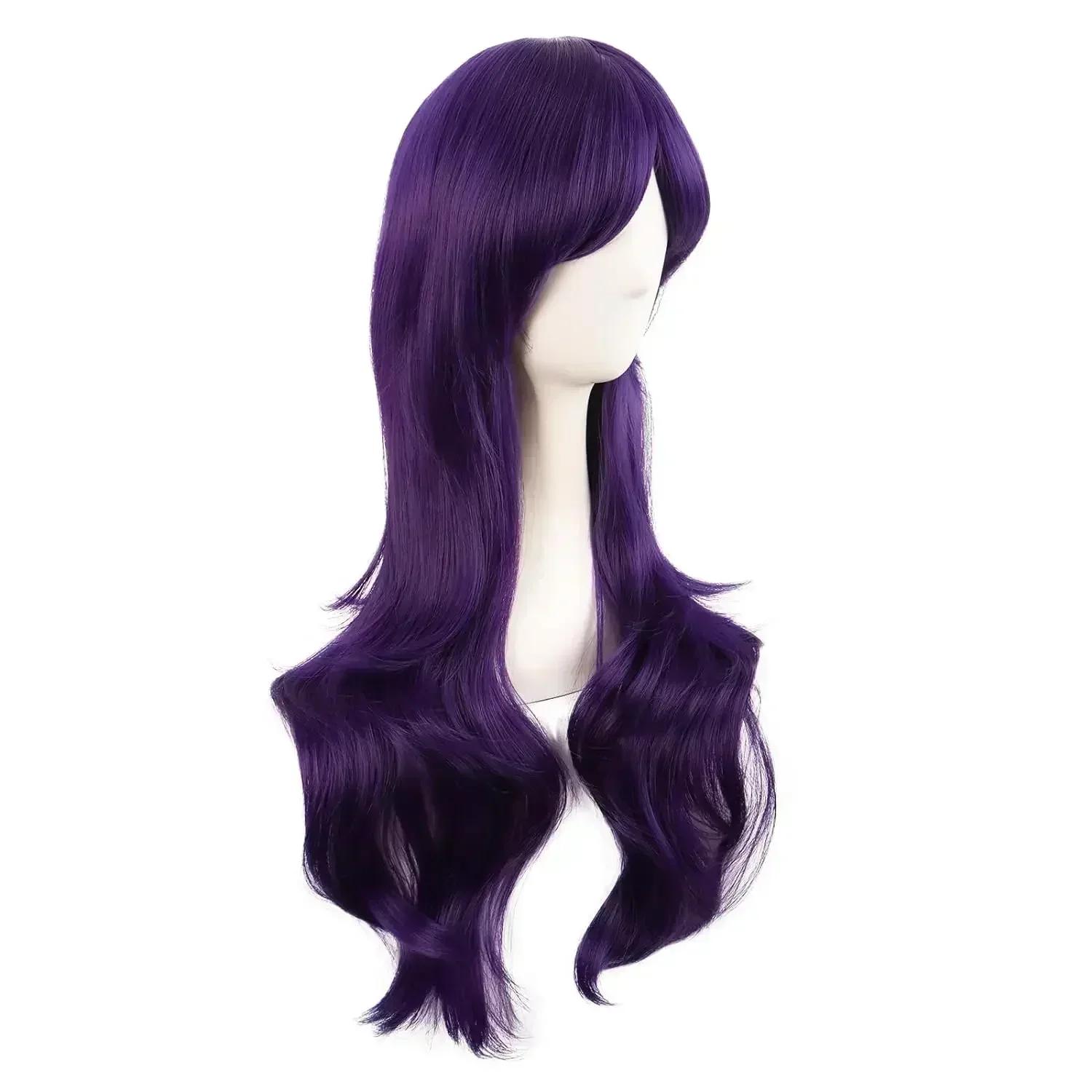 Perruque Synthétique Bouclée avec Extrémités pour Costume de Cosplay, Cheveux Longs de 70cm, Raides,