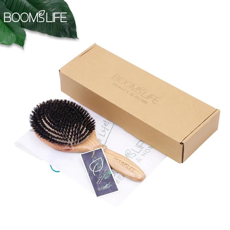 BOOMSLIFE brosse à cheveux en poils de sanglier femmes peignes pour cheveux brosse à cheveux en bois