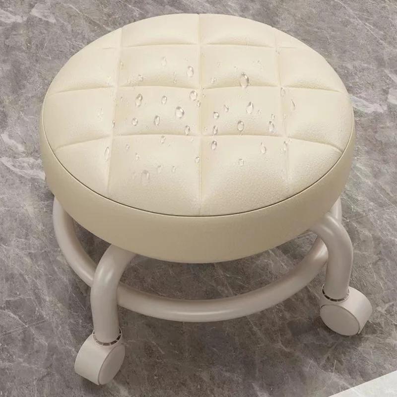 Petit tabouret à roue universelle, tabouret bas à poulie pour la maison, banc à roulettes, petit tab
