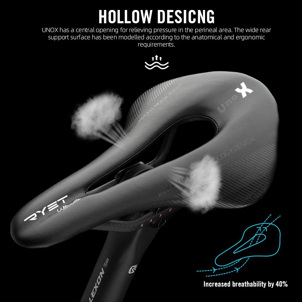 RYET-Selle de vélo de route ultralégère en cuir de carbone, coussin de siège souple en PU, siège de 