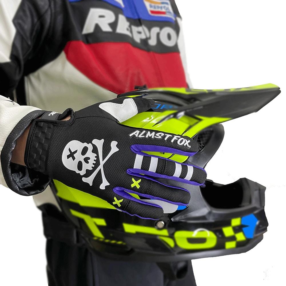Almst-Gants de moto Fox Skull pour hommes, gants de course de vélo de montagne, écran tactile, moto 
