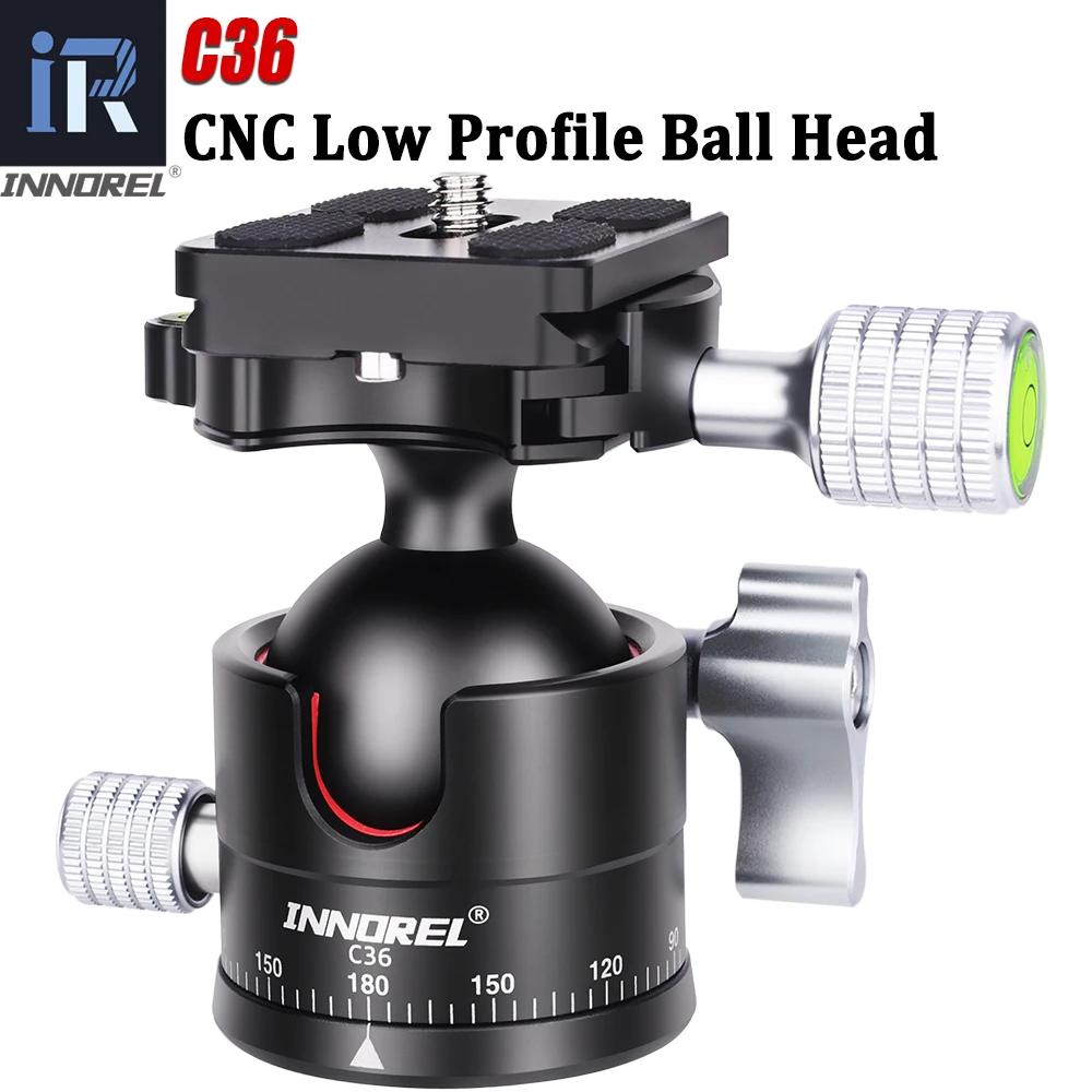 INNOREL C36 Rotule à profil bas 36 mm CNC Métal 360 °   Tête de trépied d'appareil photo panoramique