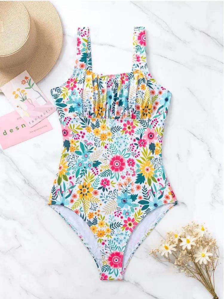 Maillot de bain une pièce imprimé floral sexy 2024 - Monokini femme pour plage été