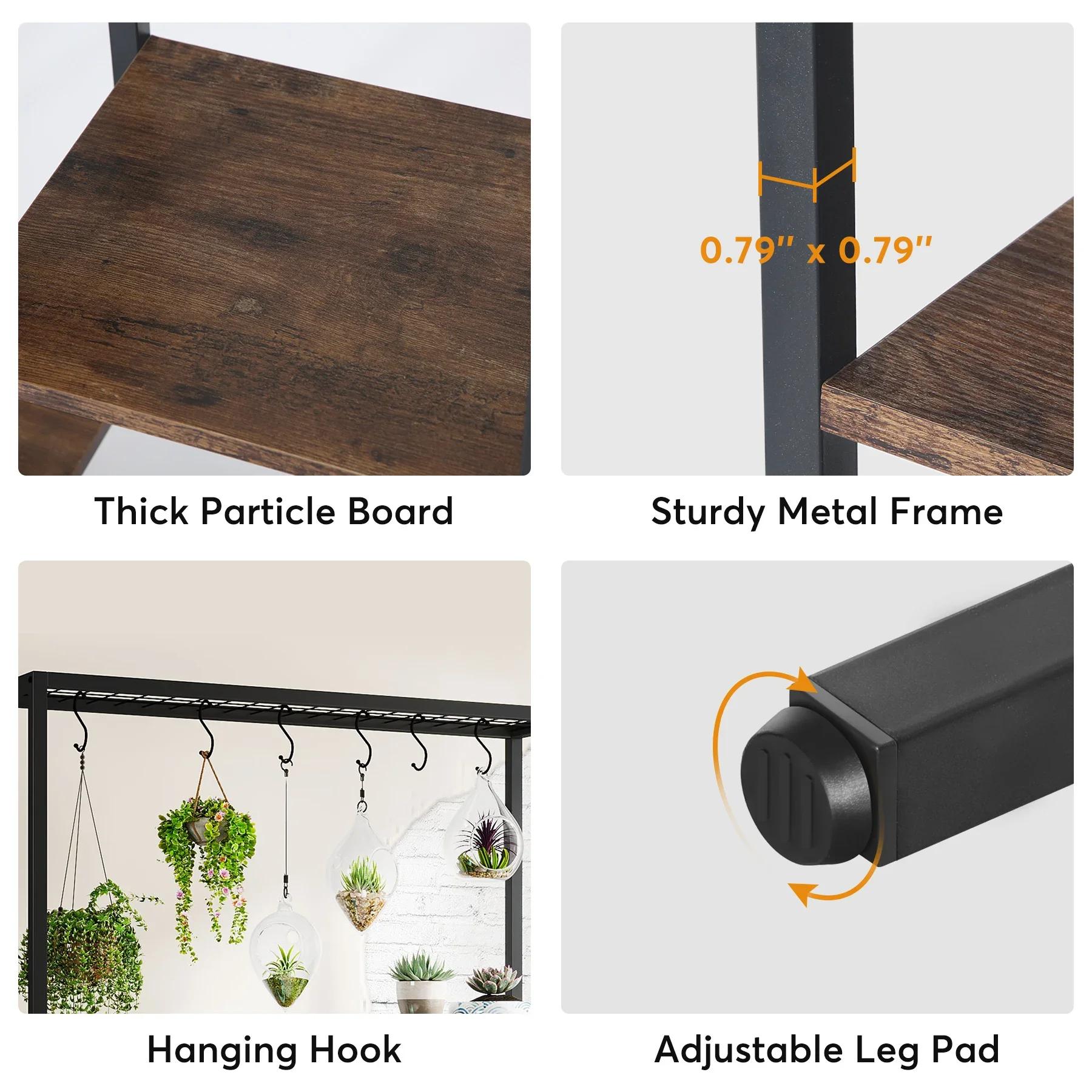 Tribesigns Support pour plantes d'intérieur à 5 niveaux de hauteur, grande étagère pour plantes en m