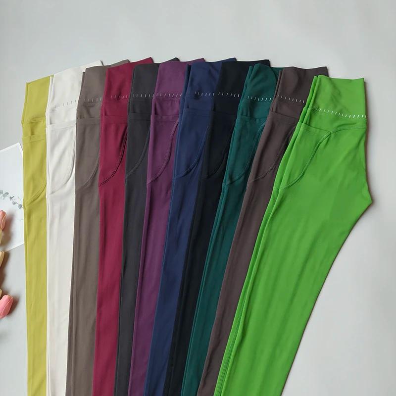 Leggings de Yoga taille haute pour femmes, doux avec poches, collants de Sport, Fitness, pantalons é