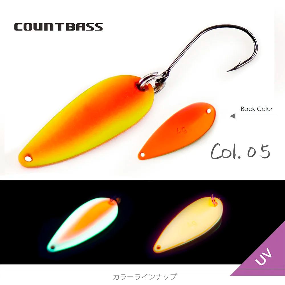 COUNTBASS cuillères à truite 2.4g et 4g leurres de pêche avec crochet unique appâts métalliques de c