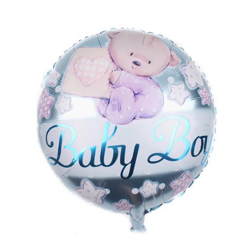 Ballons ours rond en aluminium, 10 pièces, 18 pouces, décoration de fête d'anniversaire pour bébé ga
