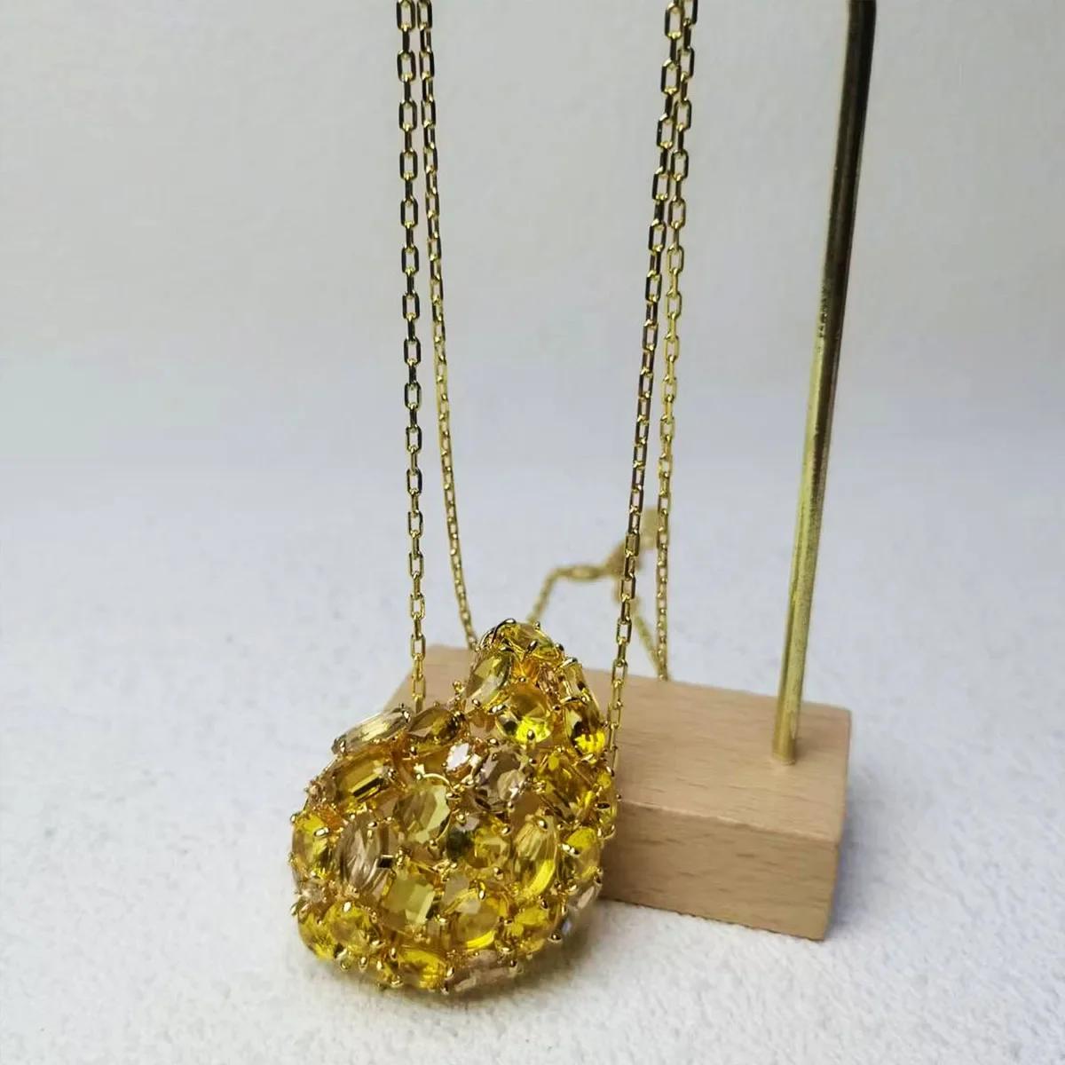 Collier bonbon en cristal coloré pour femmes, ensemble de bijoux fins, Design de Niche, Bracelet lég