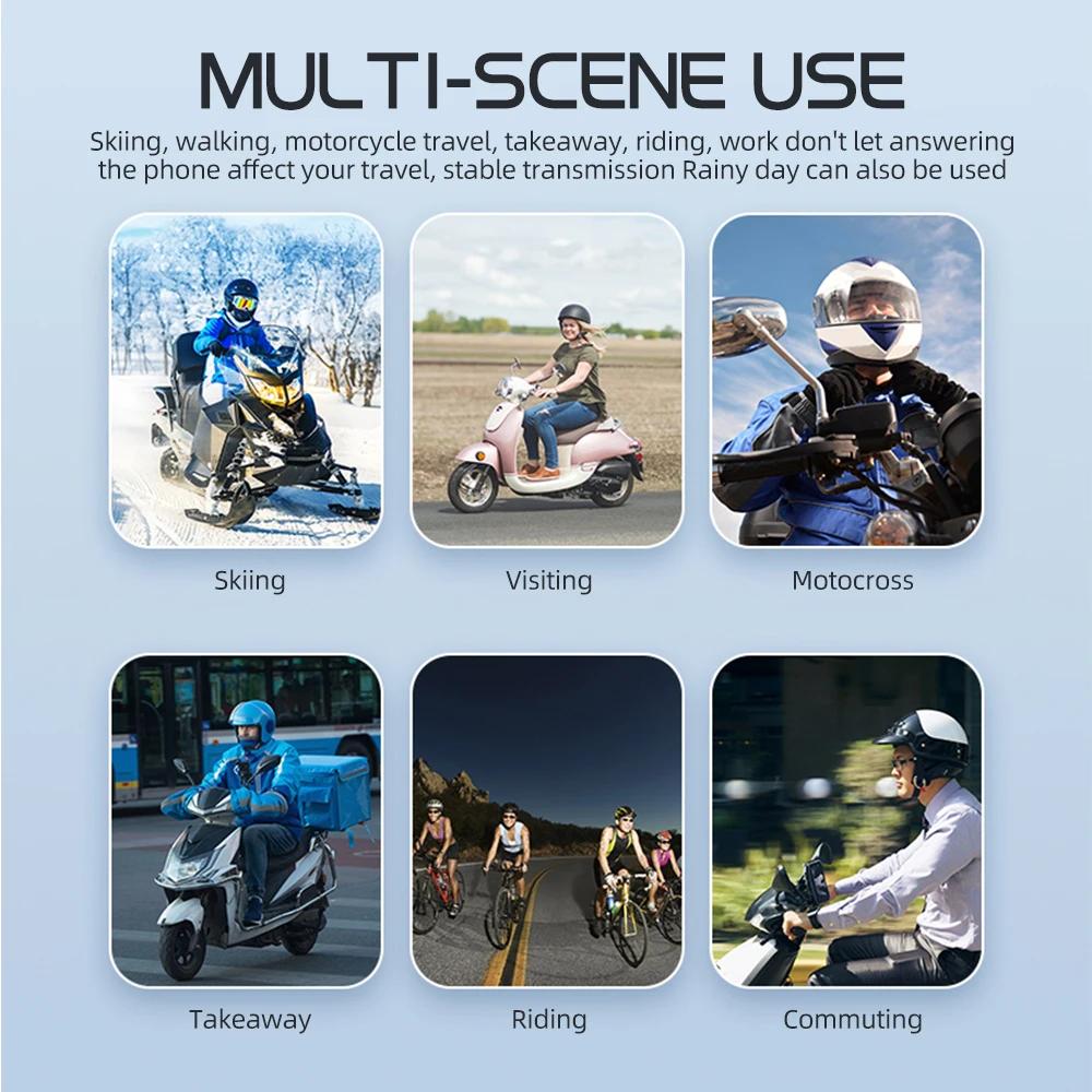 Kebidumei YP10 Bluetooth casque de Moto Interphone 300M Intercomunicador sans fil 2000Mah Moto talki