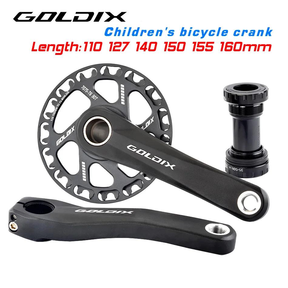GOLDIX – pédalier de vélo pour enfants, 110/127/140/150/155/160mm, avec disque de protection, 30T 32