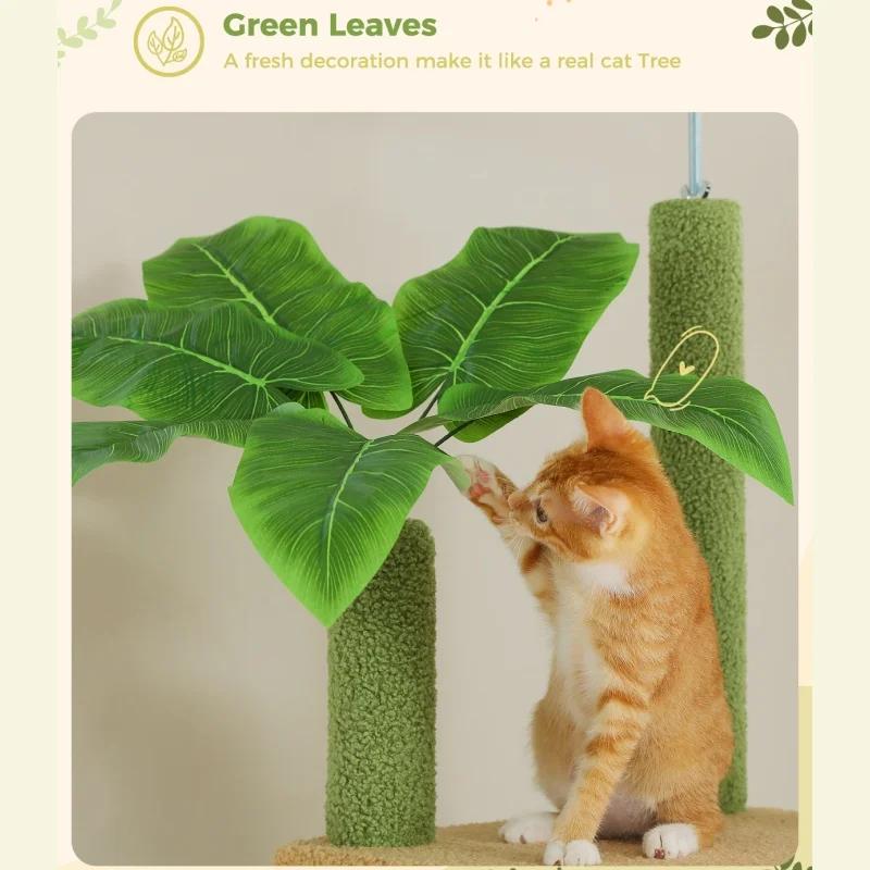Grand arbre à chat du sol au plafond, tour d'arbre à chat réglable avec condo pour chat, hamac et gr