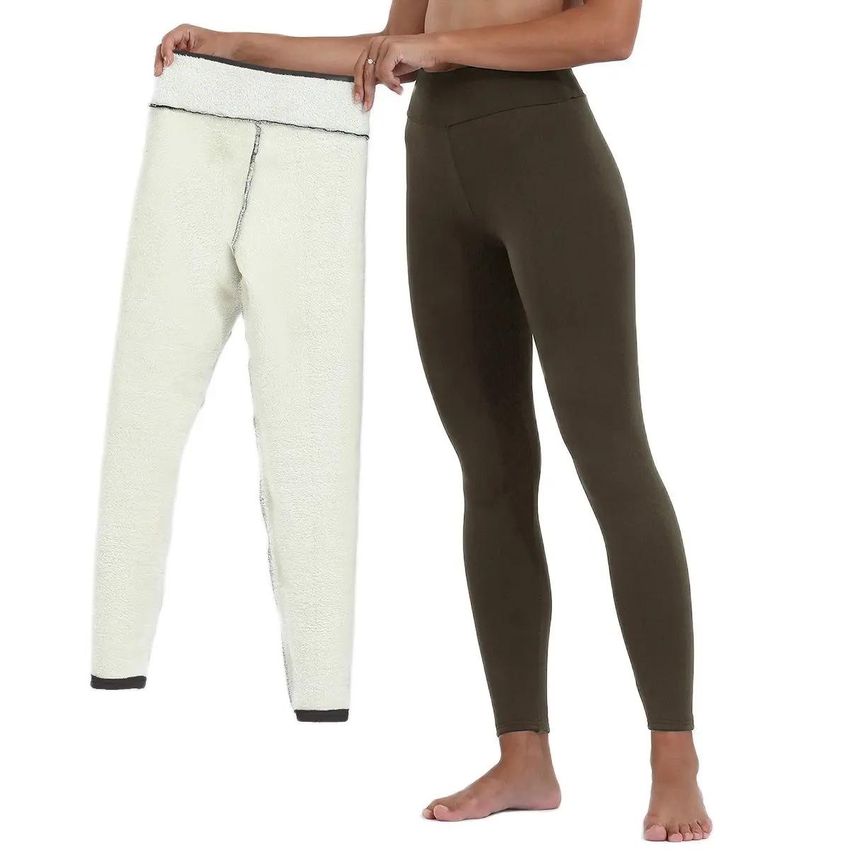 CHRLEISURE épaissir pantalons de Yoga pour femmes hiver chaud Sport Leggings taille haute thermique 