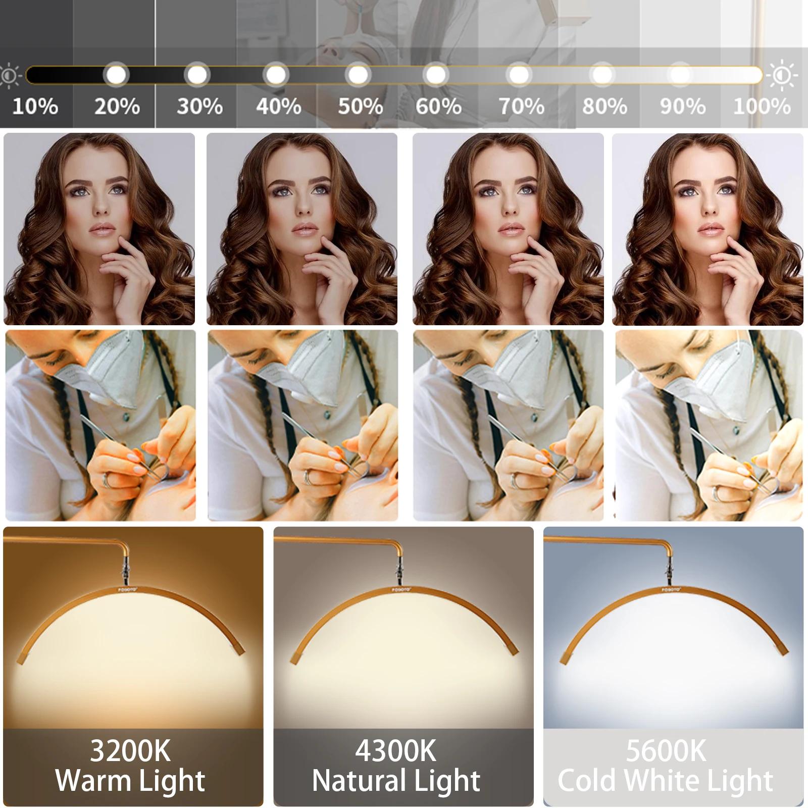 Fosoto Multiple professionnel demi-lune lumière LED cils lumière anneau lumineux pour maquillage Sal