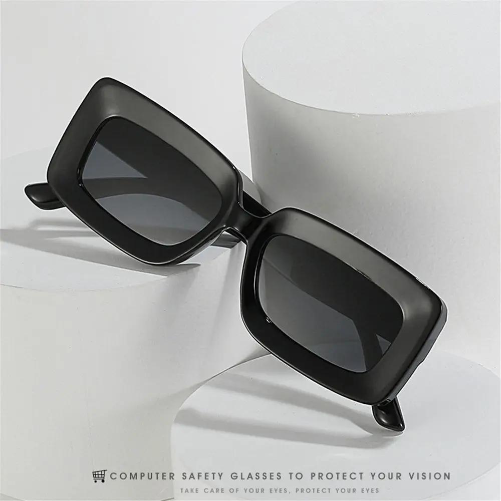Lunettes de soleil rectangulaires à grande monture pour femmes, lunettes carrées violettes, lunettes