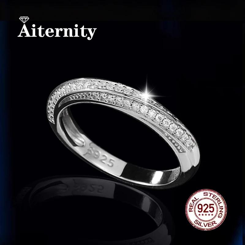 Bagues unisexes Moissanite et Zircon, bague en argent 100% véritable S925 pour hommes et femmes, lux