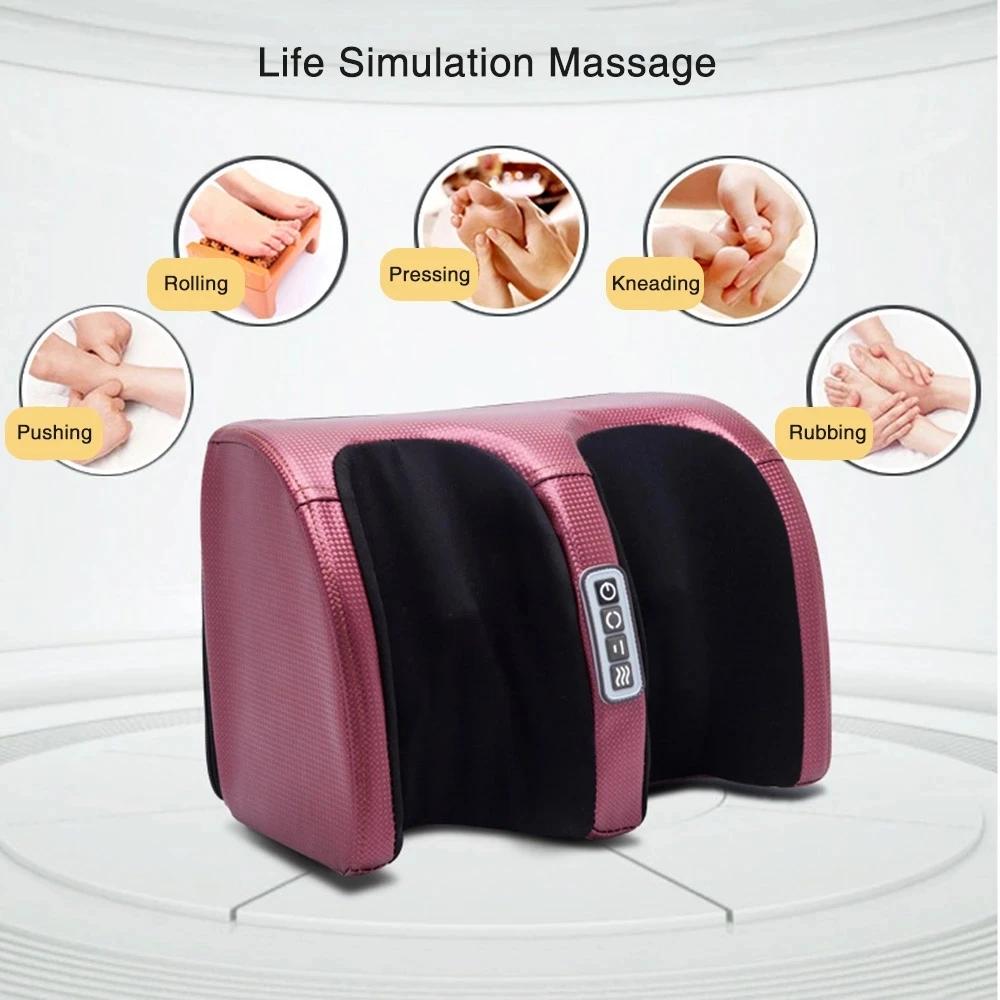 Masseur de pieds électrique Shiatsu pétrissage des tissus profonds détendre rouleau chauffant soulag