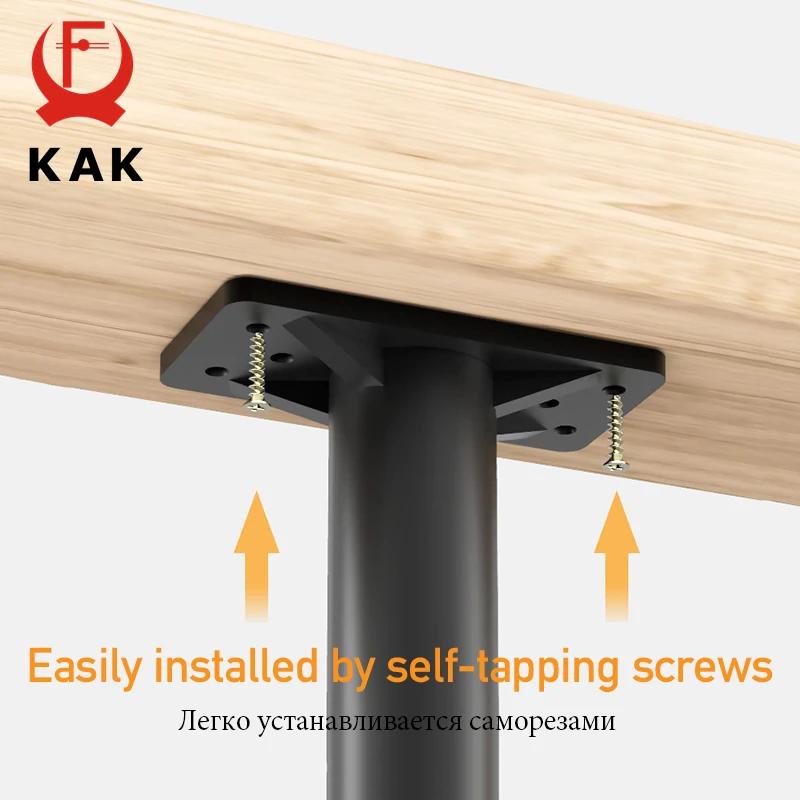 KAK pieds de meubles noirs, Support de poutre de lit réglable, pieds de Table de canapé, remplacemen