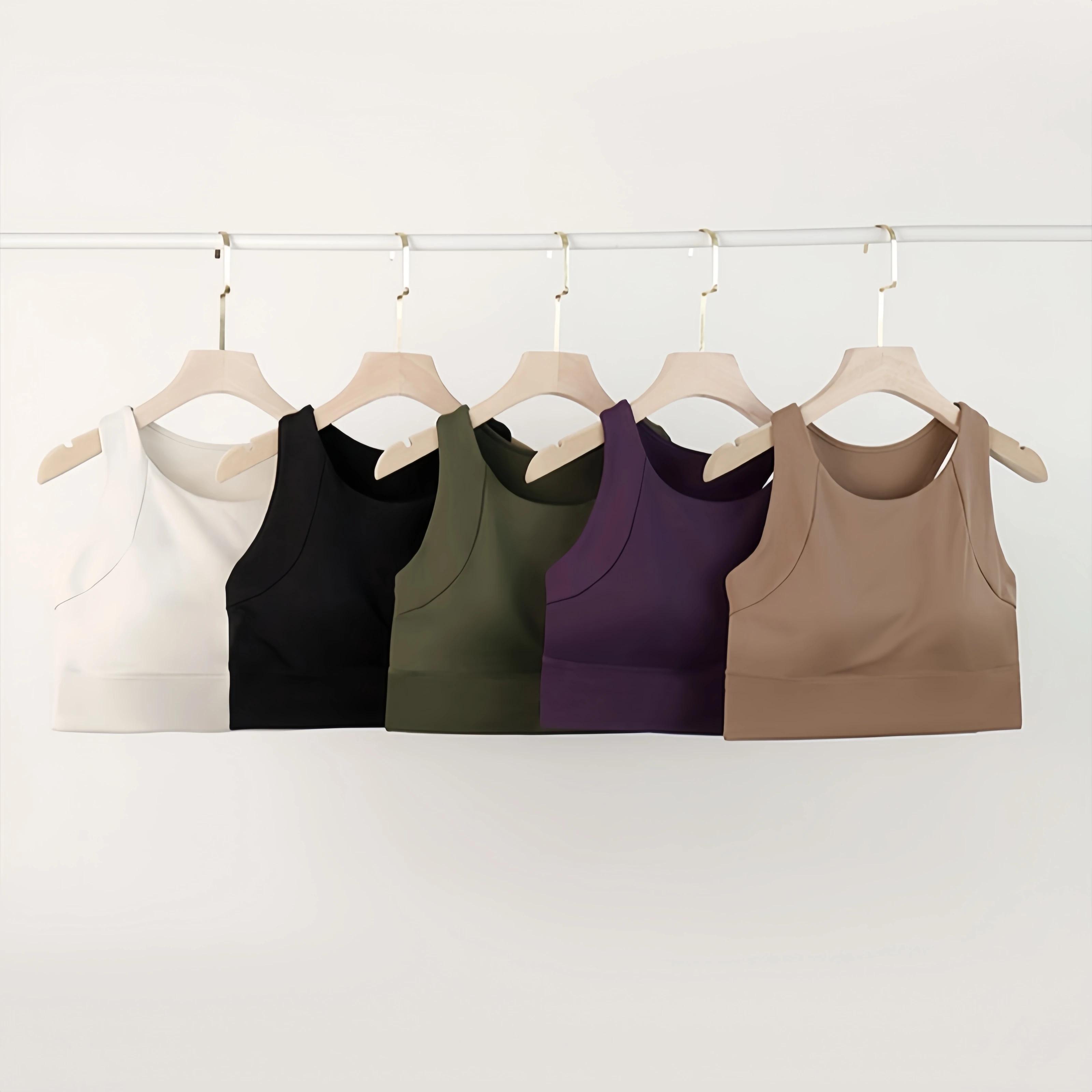 Hauts courts de sport Anti-choc pour femmes, haute résistance, coussinets intégrés, gilet de Yoga, F