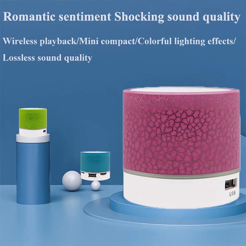 Nouveau Mini Portable Voiture Audio A9 Éblouissant Crack LED Sans Fil Bluetooth 4.1 Subwoofer Haut-P