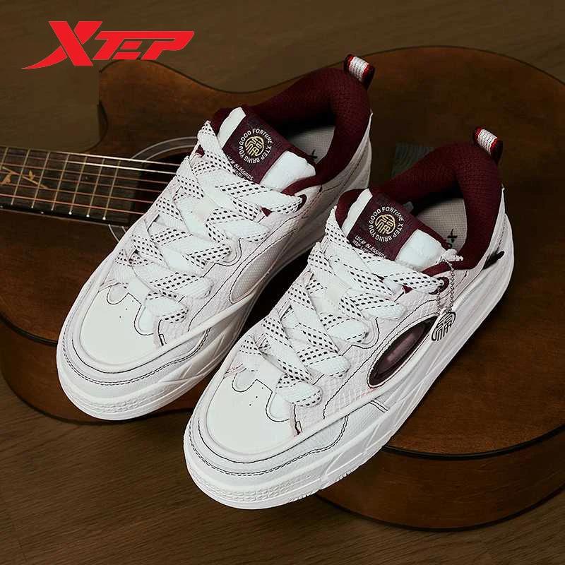 Chaussures de skateboard basses Xtep pour homme - Baskets légères rétro respirantes printemps 2025