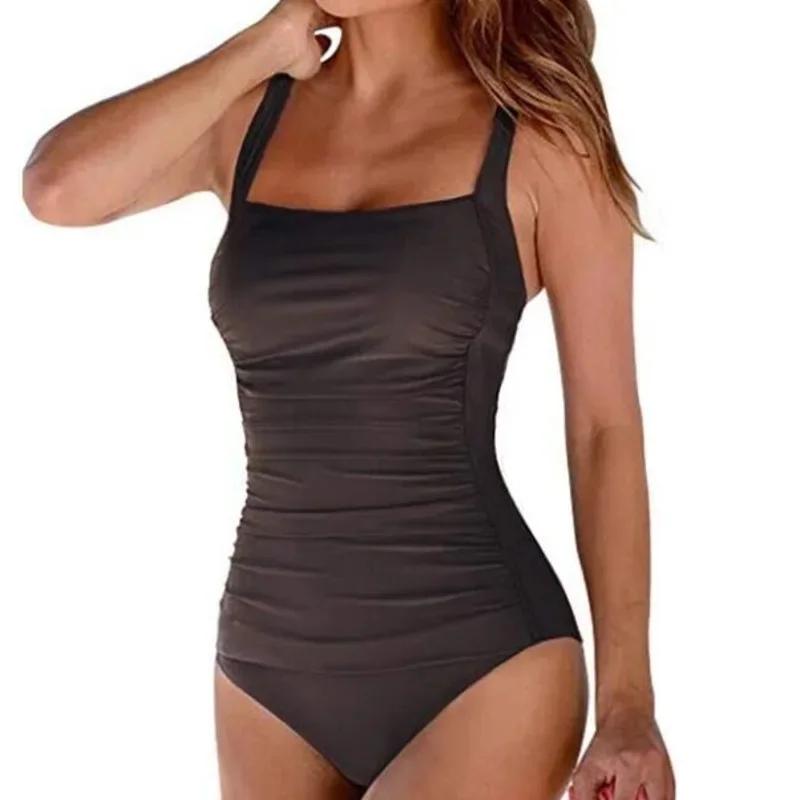 Été Sexy 2026 maillots de bain une pièce femmes fermé maillots de bain Push Up vêtements de natation