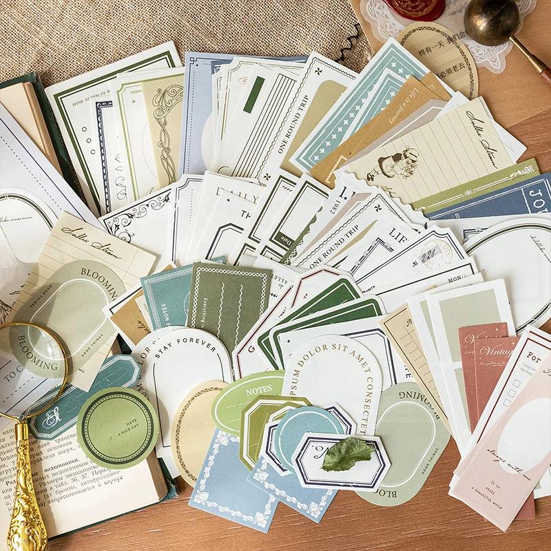 100 pièces papier décoratif Vintage bricolage Scrapbooking matériel étiquettes papier pour Journal c