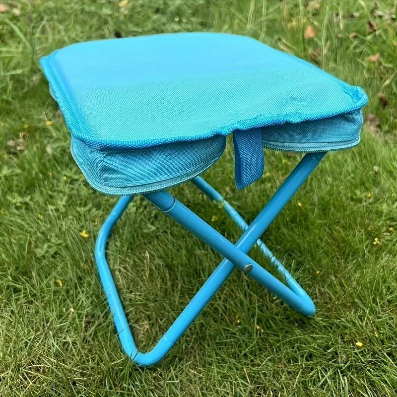 Tabouret pliant Portable avec poignée, tabouret de pêche de Camping en plein air, tabouret à fermetu
