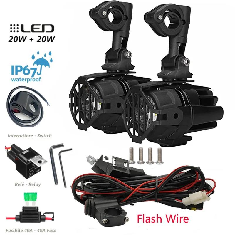 Lumière stroboscopique anti-brouillard Led pour motos, pour BMW R1200GS, R1250GS, ADV, F800GS, K1600
