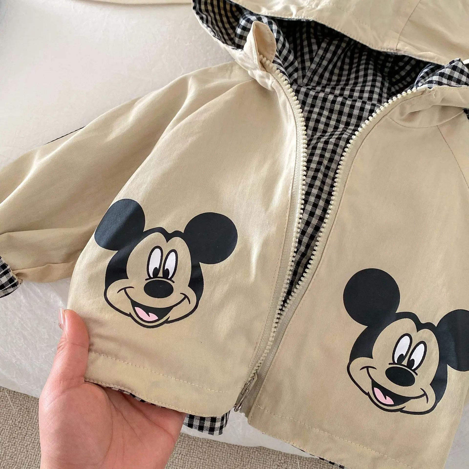Nouveau enfant en bas âge enfants Mickey Mouse Double face veste manteaux printemps automne bébé gar