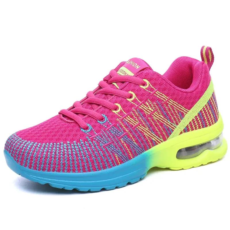 Baskets à plateforme respirantes femmes - Chaussures de sport décontractées confortables pour marche et course