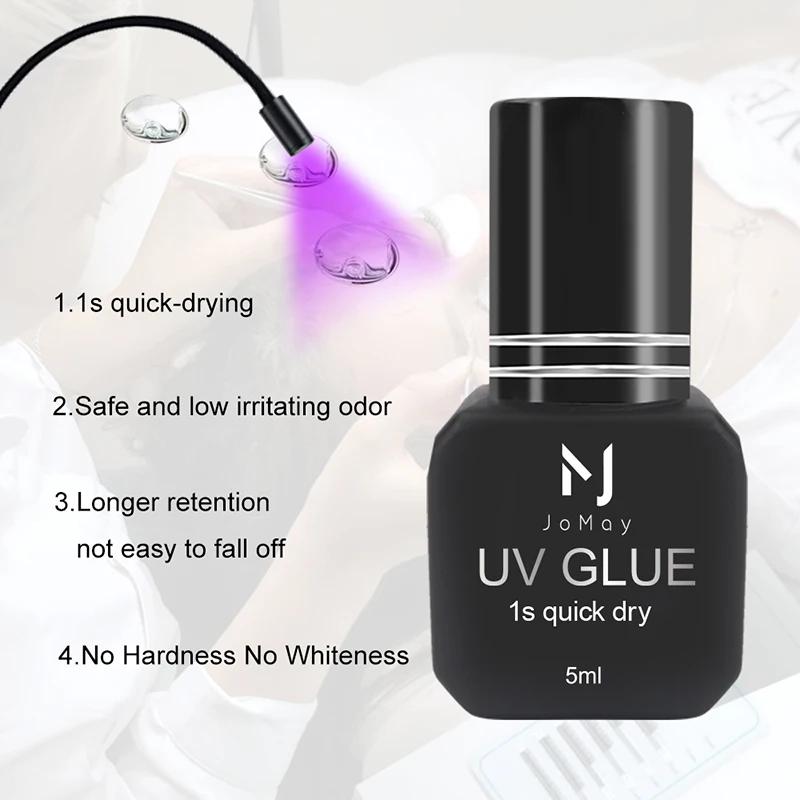 Colle à cils UV professionnelle JOMAY, séchage rapide 0,1s, tenue forte, faible odeur, adhésif non i