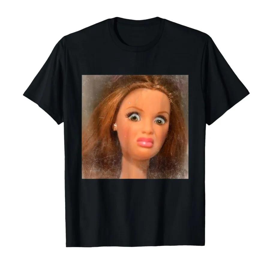 Drôle dégoûtant poupée visage Meme T-shirt pour hommes femmes t-shirts à manches courtes hauts chemi
