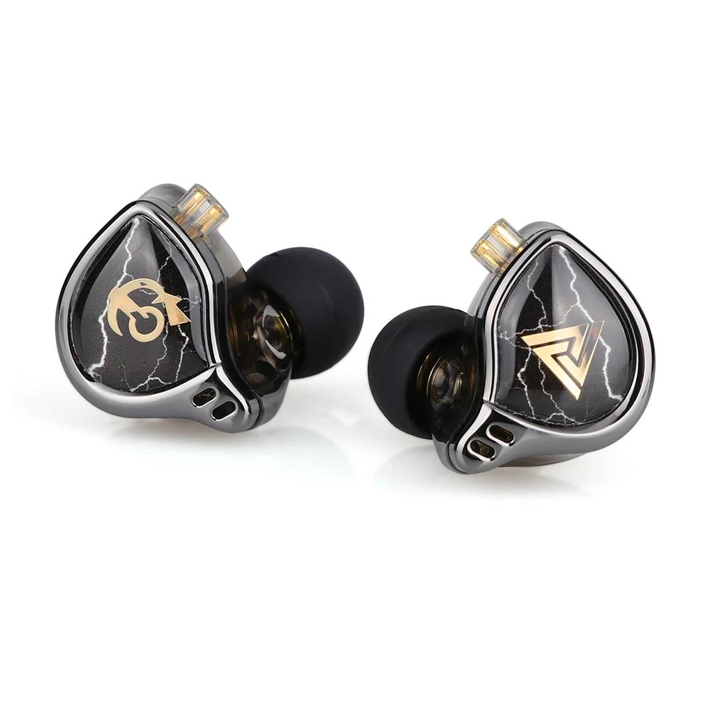 QKZ – écouteurs intra-auriculaires, à diaphragme revêtu de titane, hi-fi, à cavité semi-ouverte, pla