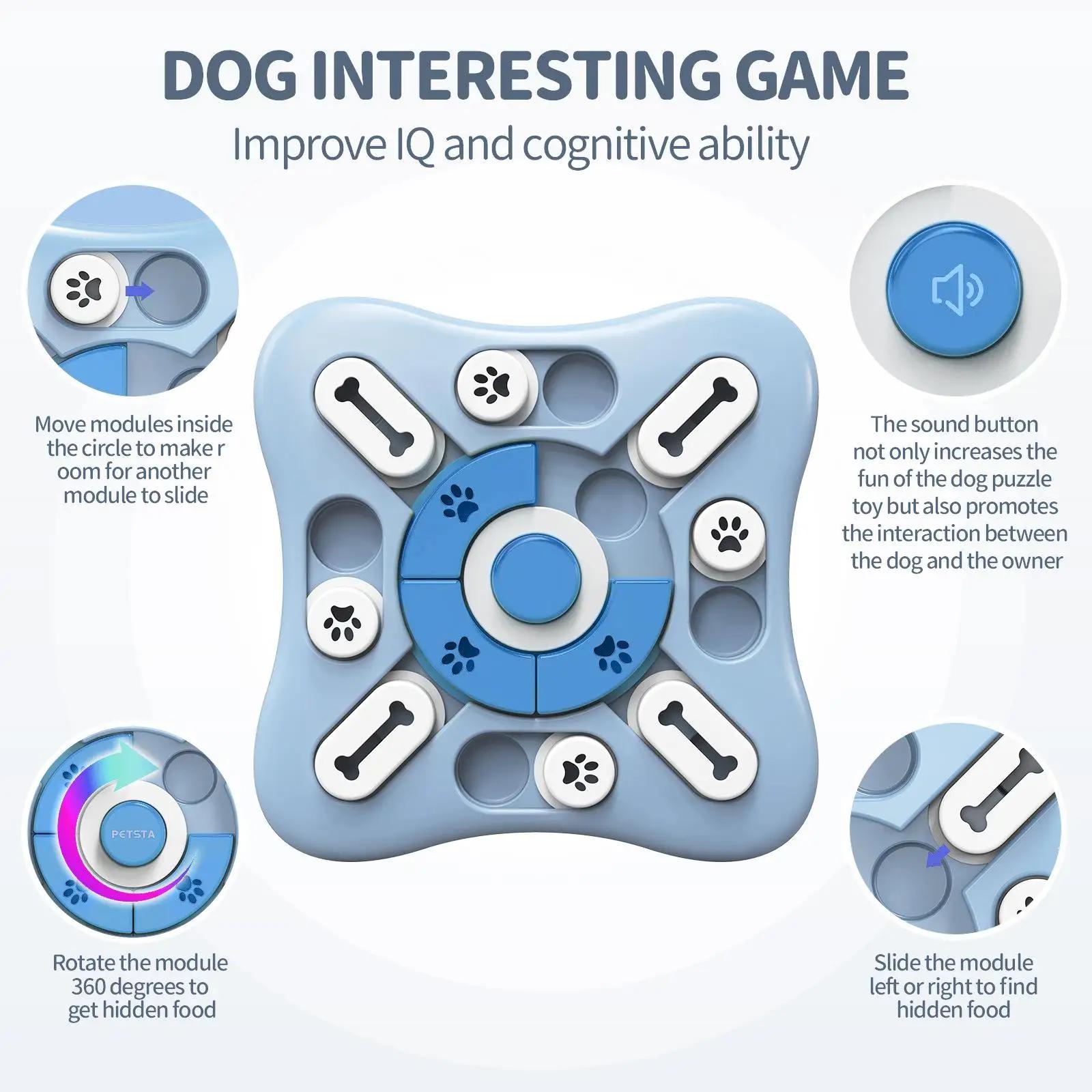 Jouets pour chiens mangeoire lente interactive augmenter chiot IQ distributeur de nourriture manger 