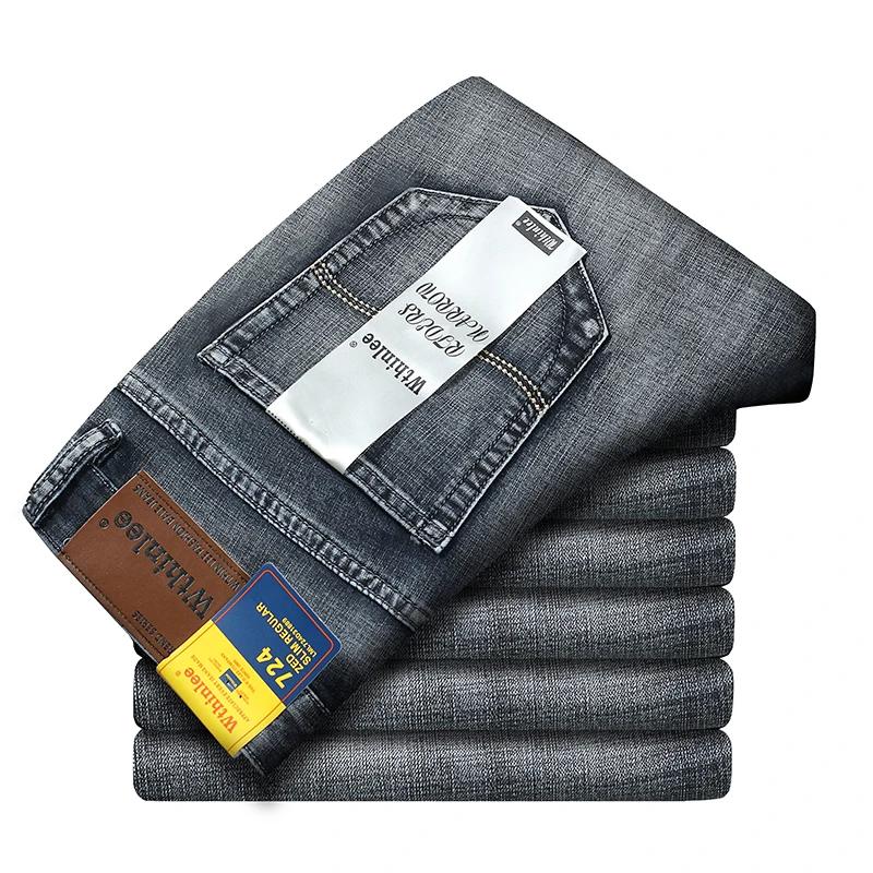 Wthinlee 8 modèles printemps automne affaires jean hommes décontracté droit Stretch mode classique t