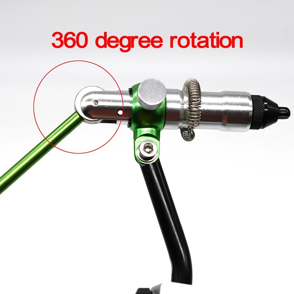Étau de pêche à la mouche rotatif MNFT - Rotation 360° ajustable pour quilles et gabarits, ensemble complet
