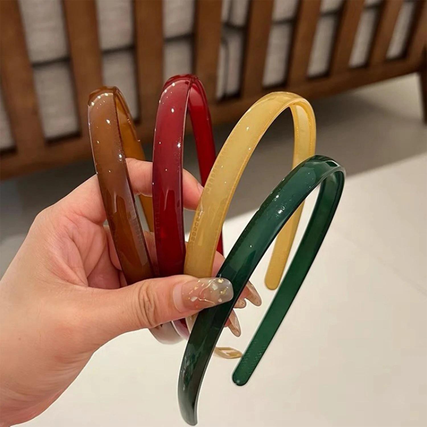 Bandeau en plastique translucide pour femmes et filles, bandeau antidérapant pour dents, couvre-chef