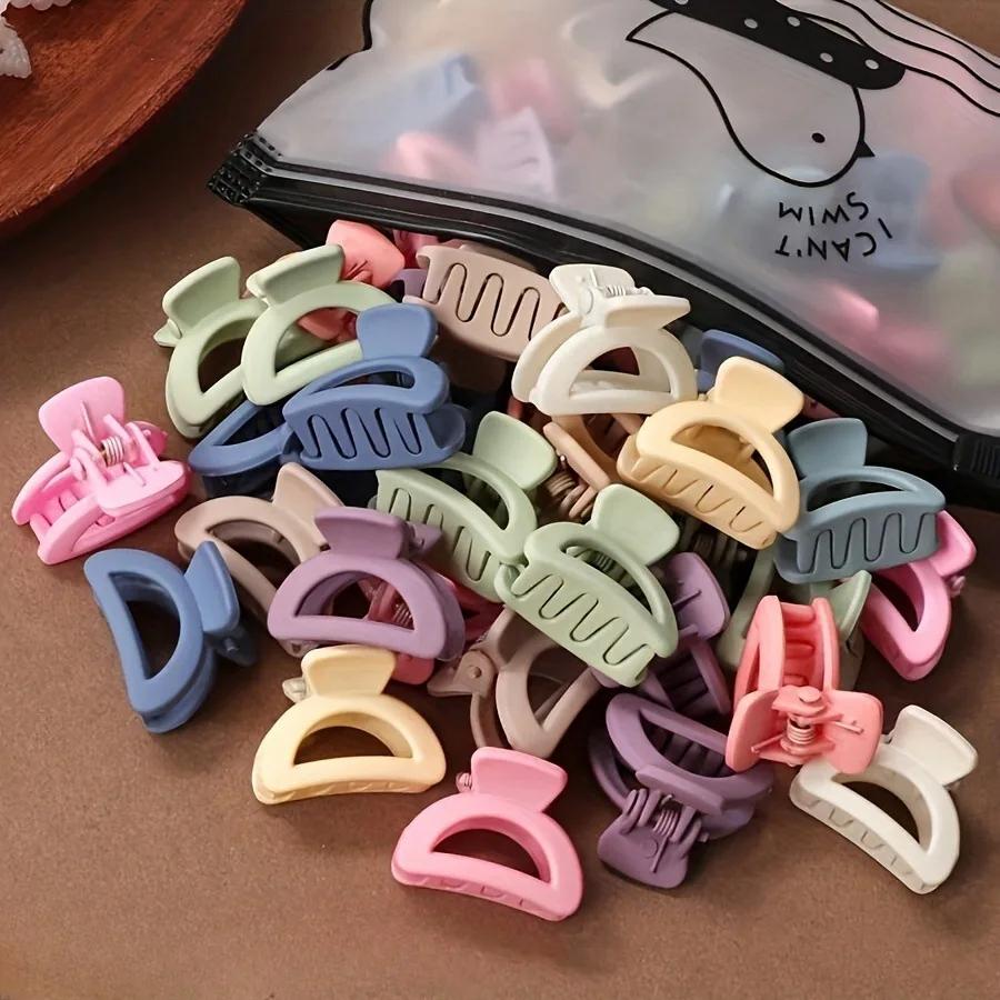 Pinces à cheveux creuses mates de couleur unie, Barrettes de capture de couleur bonbon, accessoires 