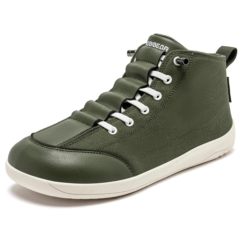 HOBIBEAR bottes en toile mi-hautes unisexe pieds nus large largeur chaussures minimalistes zéro-gout