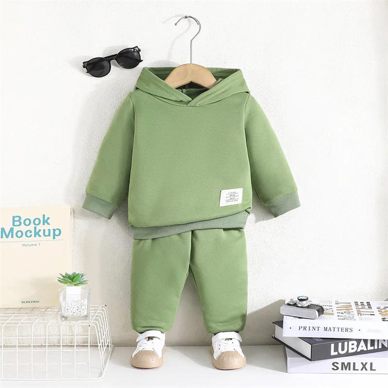 Ensemble de vêtements pour bébés garçons, costumes décontractés, manteau à capuche, hauts + sarouel,