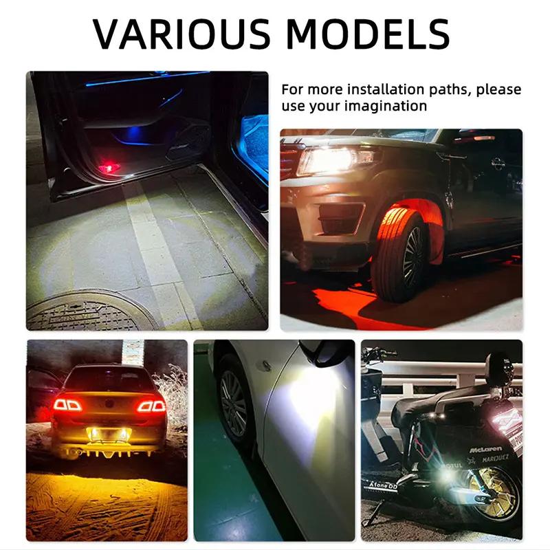 2 pièces Moto oeil d'aigle lampe de conduite feu de signalisation universel pour Moto Scooter Modifi