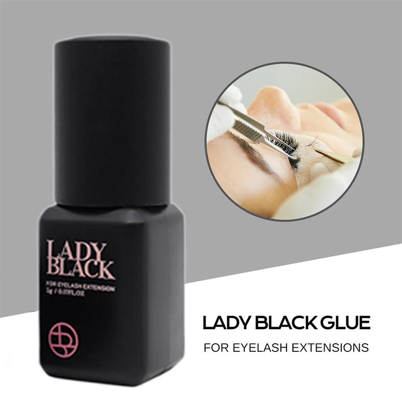 Colle à cils noirs pour femmes, 5 bouteilles, séchage coréen, plus rapide, Extensions de faux-cils, 