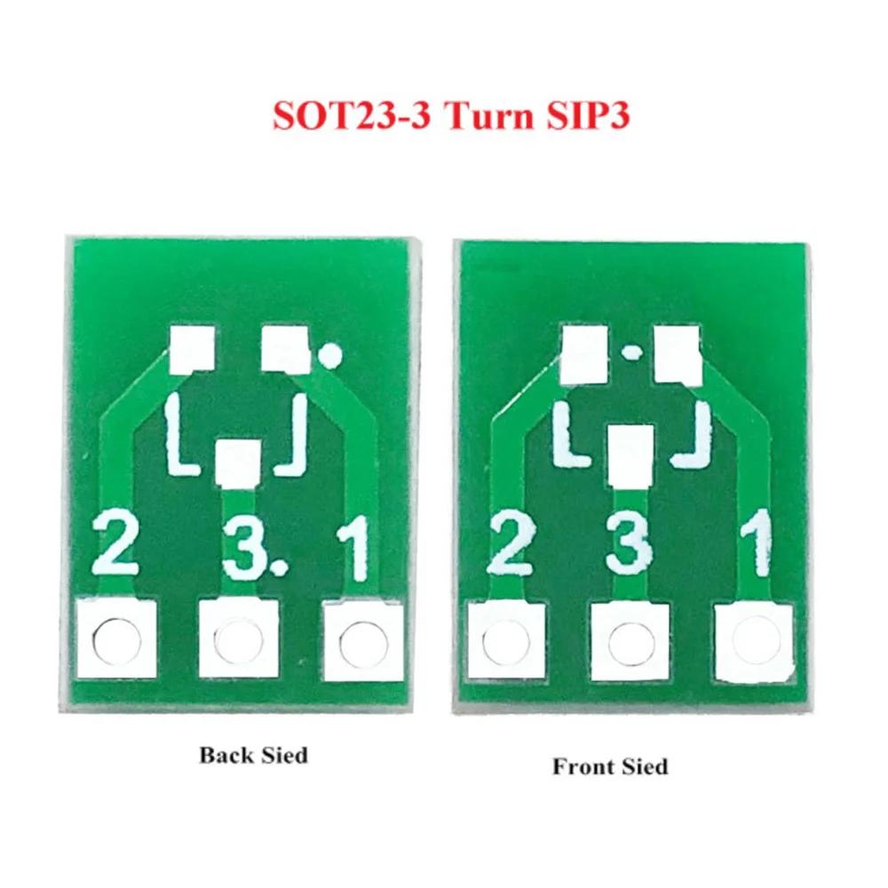 SOT23 SOT23-3 Tour SIP3 Double Face SMD Tour DIP SIP3 Adaptateur Convertisseur Plaque SOT SIP IC Pri