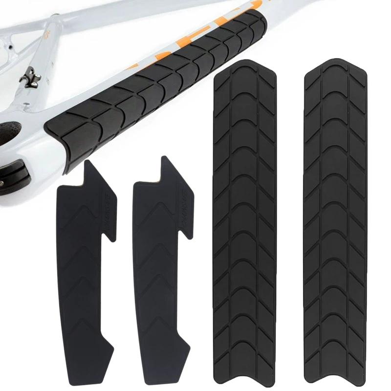 Autocollant anti-rayures en silicone pour cadre de vélo de route et VTT, protection du tube alertes 
