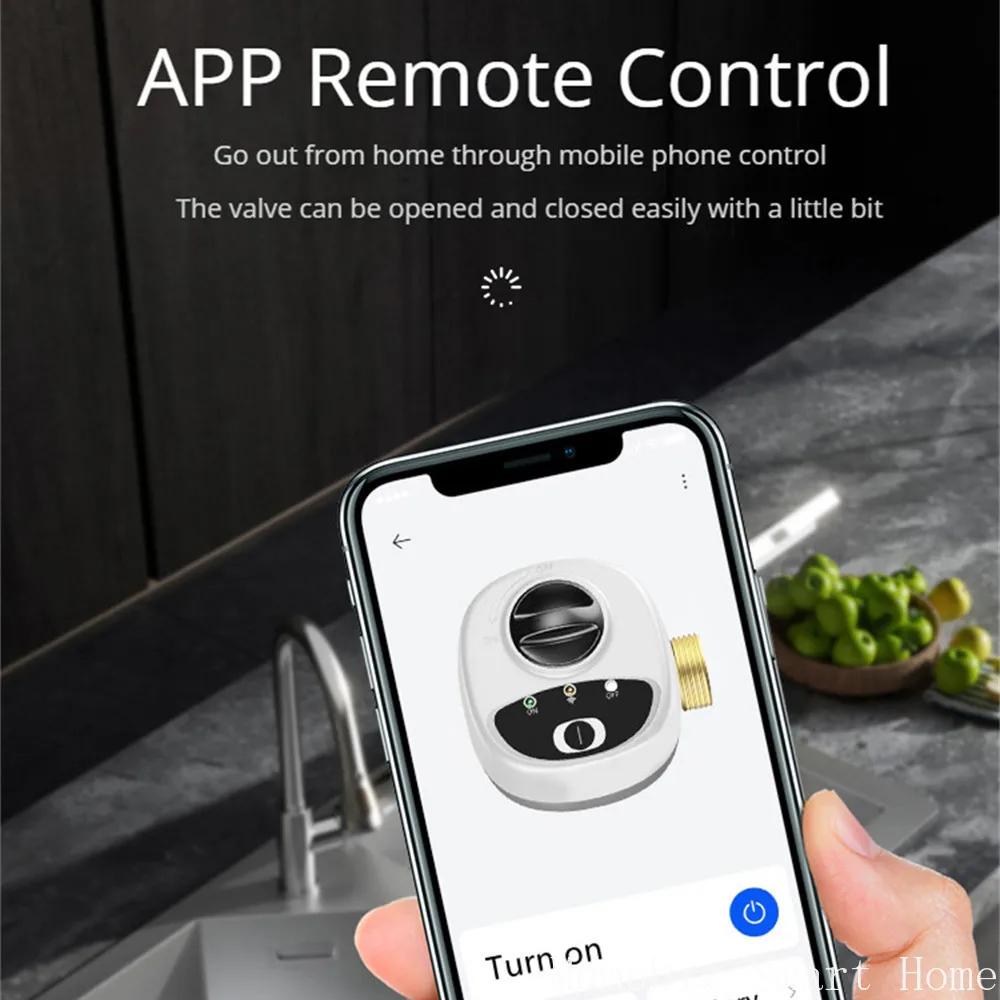 Vanne intelligente pour eau et gaz, commande vocale à distance via application, alarme automatique d