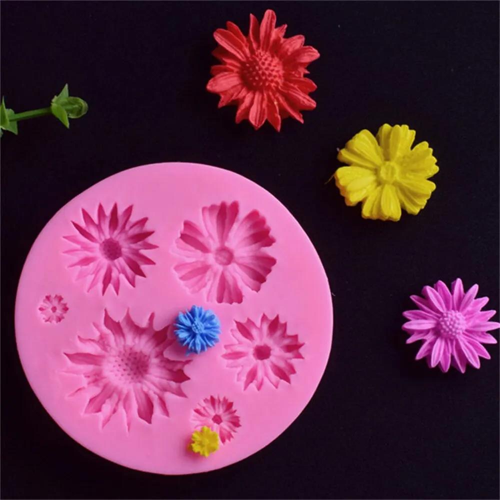 3D Fleur Silicone Moules Fondant Artisanat Gâteau Bonbons Chocolat Sugarcraft Glace Pâtisserie Outil