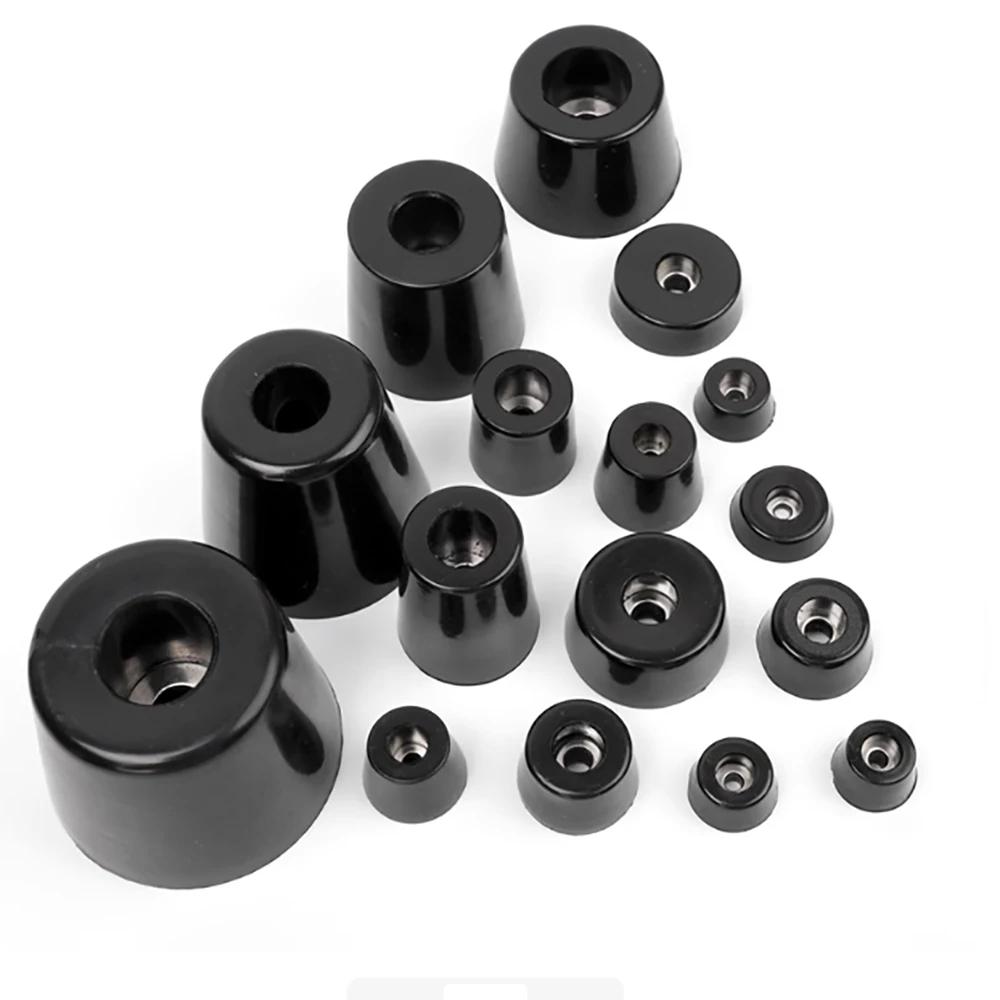 Coussinet de pied en caoutchouc noir 11mm-50mm, absorbant les chocs, antidérapant, Protection des pi