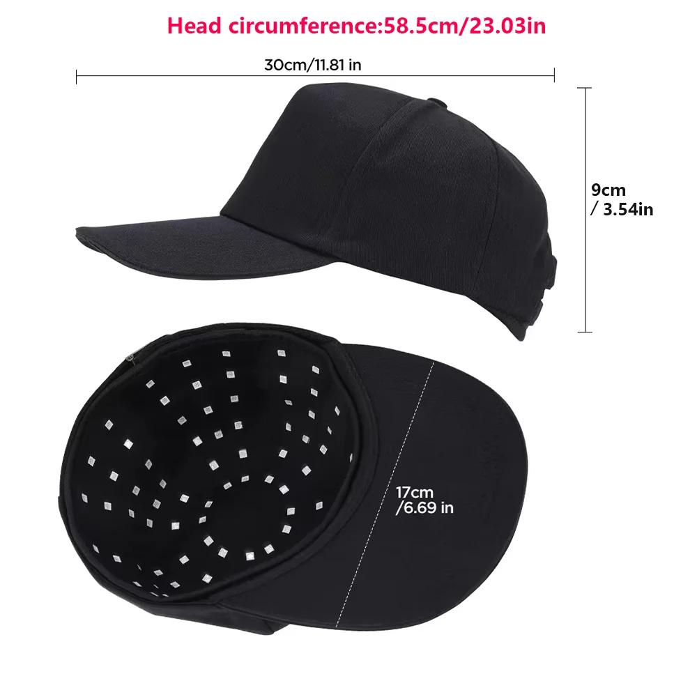 Nouveau 96 pièces LED infrarouges 660nm et 850nm thérapie par la lumière rouge capuchon de croissanc