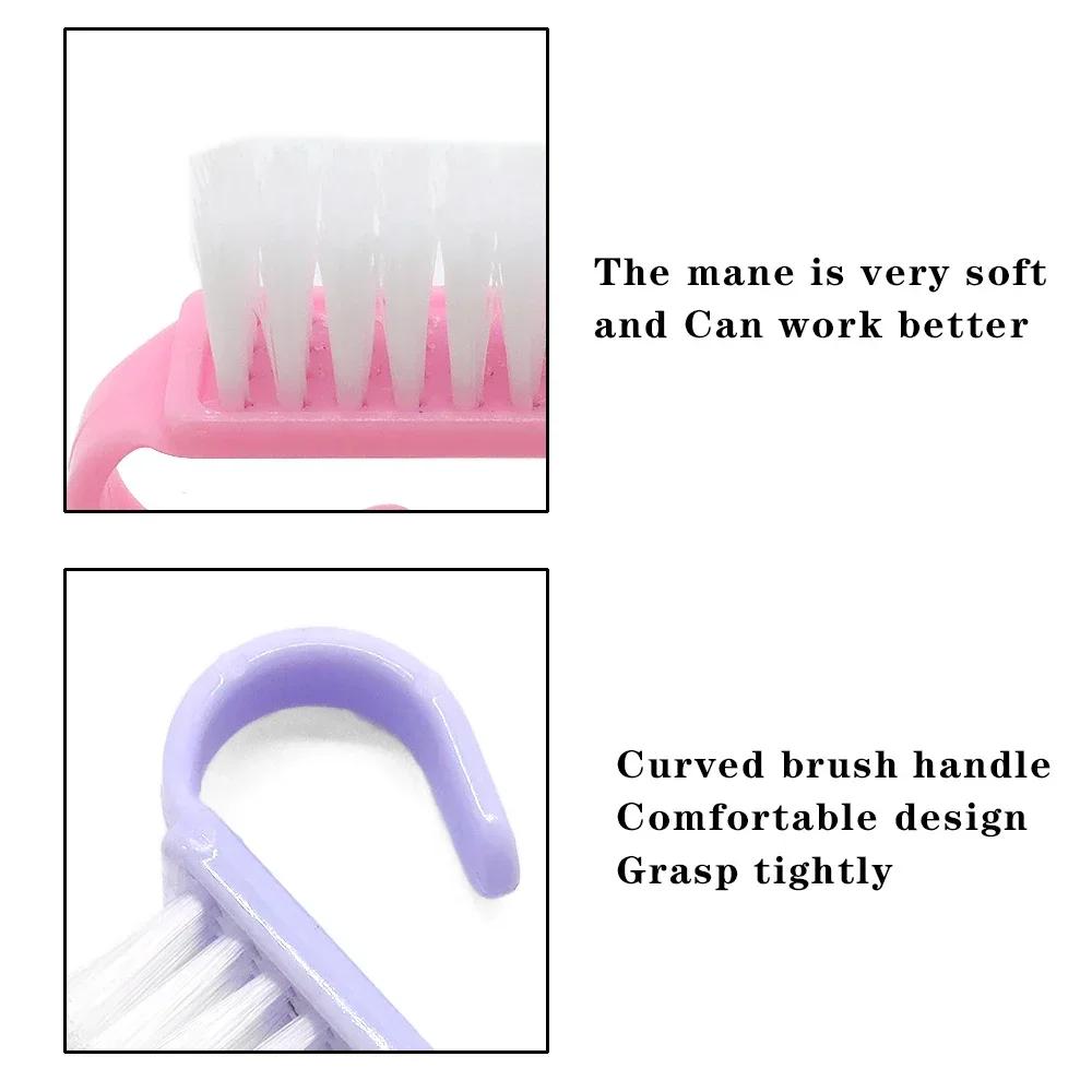10/20/50/100 pièces poignée Grip Brosse À Ongles GIslande Livres Brosses À Ongles Nettoyant Épurateu